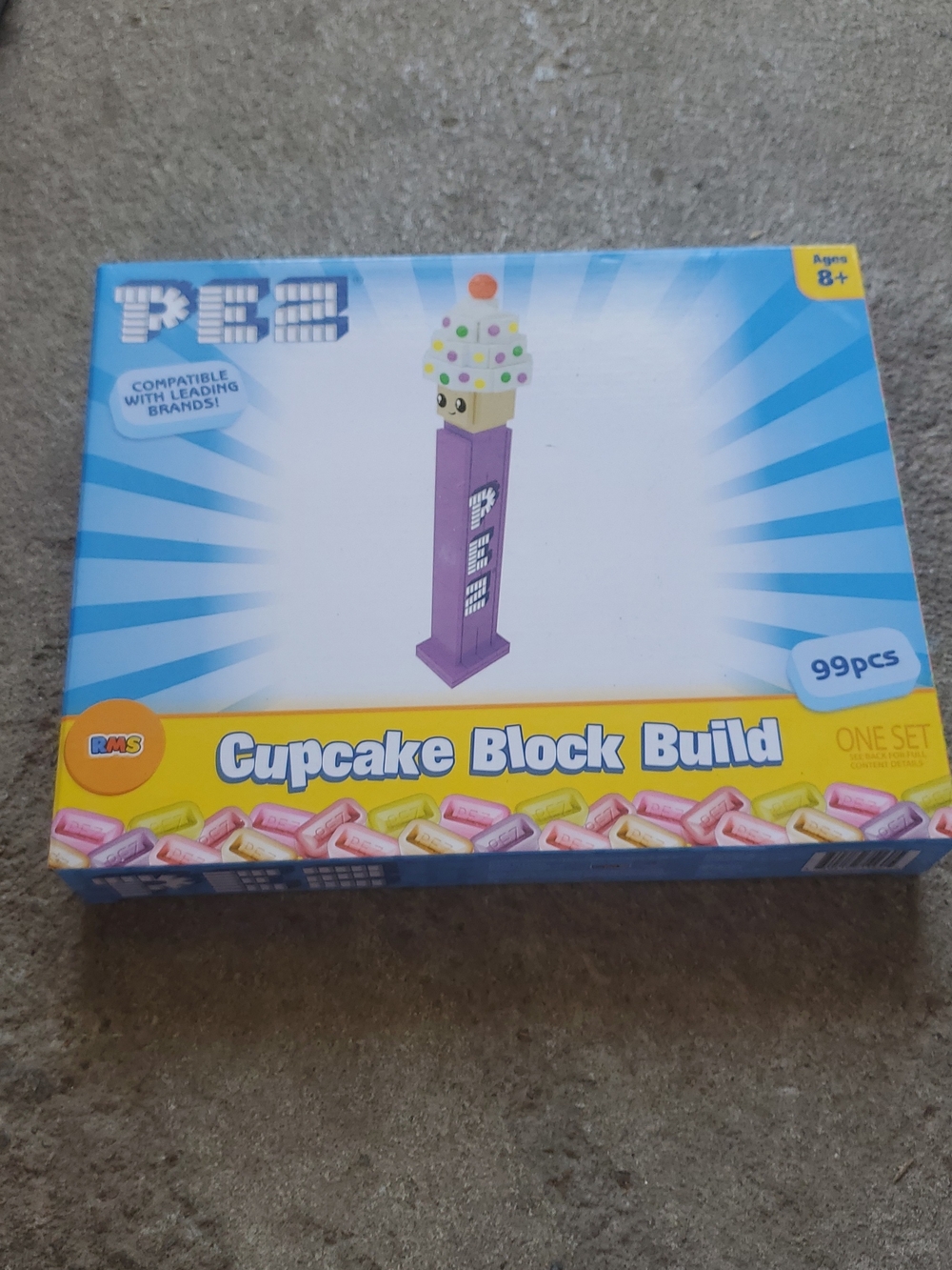 Cupcake Block Build Purple Kids Toy Building Set